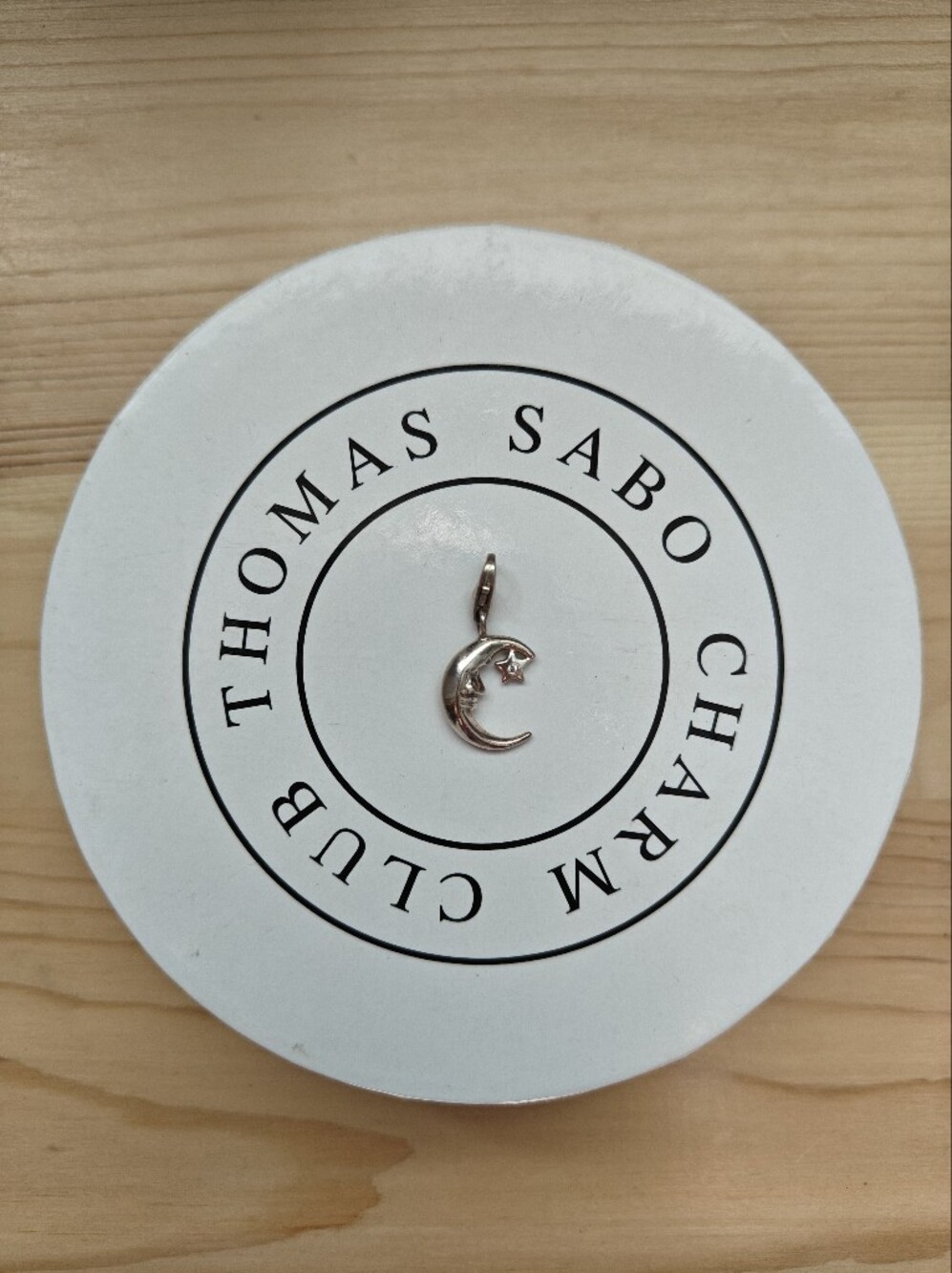 Thomas Sabo Silver Crescent Moon and Star Charm Pendant